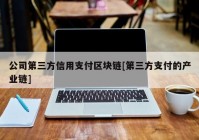 公司第三方信用支付区块链[第三方支付的产业链]